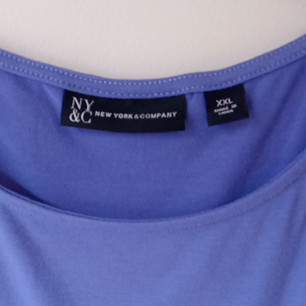 NYC Women's Purple Cold Shoulder 3/4 Sleeve Top - Picture 5 of 6